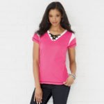 LAT Apparel Ladies Game Day Lace-Up Tee