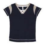 LAT Apparel Ladies Game Day Lace-Up Tee