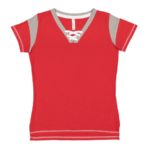 LAT Apparel Ladies Game Day Lace-Up Tee