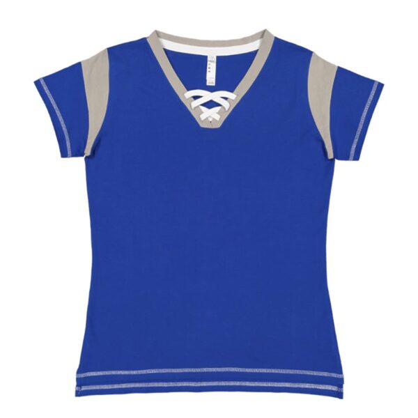 LAT Apparel Ladies Game Day Lace-Up Tee