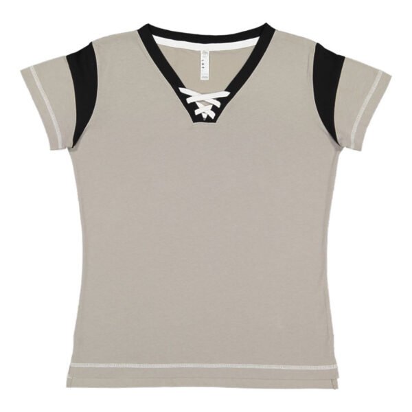 LAT Apparel Ladies Game Day Lace-Up Tee