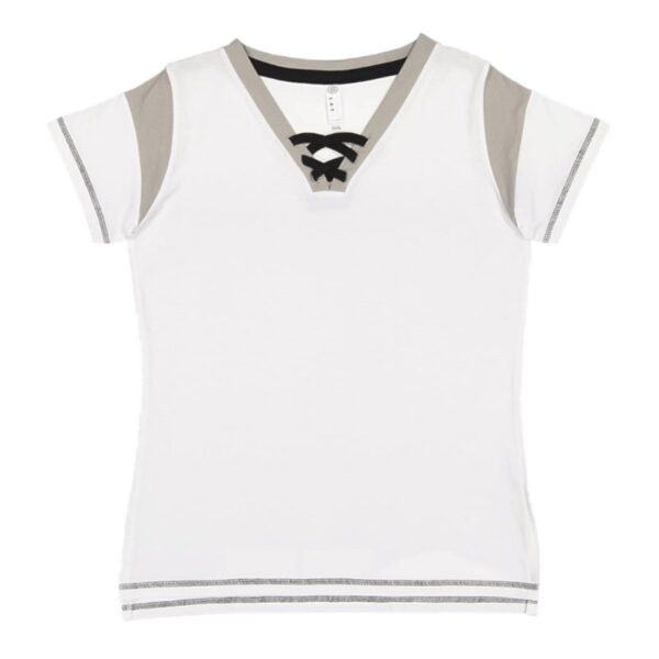 LAT Apparel Ladies Game Day Lace-Up Tee
