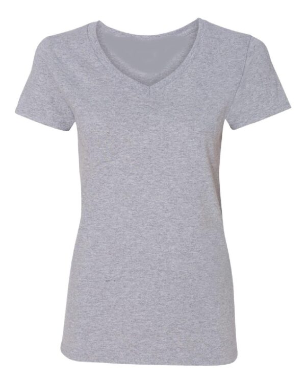 Heather Gray Front Standard Brand; Women’s Tru-Fit V-Neck