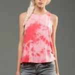 MicroModal Womens Micro Jersey Marble Dyed High Neck Tank