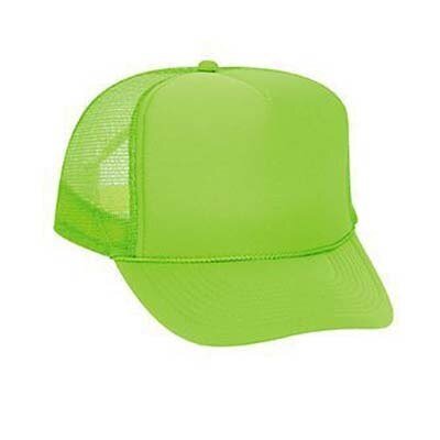 Otto Cap; Neon 5 Panel High-Crown Mesh Back Trucker Hat