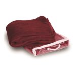 Burgundy Front High Micro Fleece Blanket