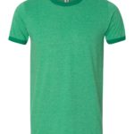 Kelly Green Front High Anvil; Lightweight Ringer T-Shirt