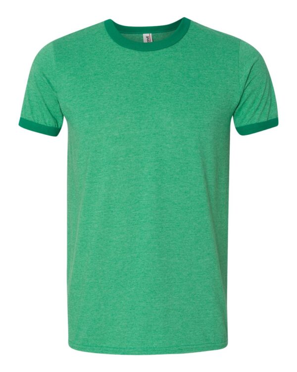 Kelly Green Front High Anvil; Lightweight Ringer T-Shirt