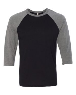 BELLA CANVAS Unisex Three Quarter Sleeve Baseball T-Shirt