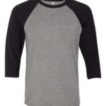 BELLA CANVAS Unisex Three Quarter Sleeve Baseball T-Shirt
