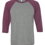 BELLA CANVAS Unisex Three Quarter Sleeve Baseball T-Shirt