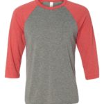 BELLA CANVAS Unisex Three Quarter Sleeve Baseball T-Shirt