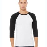 BELLA CANVAS Unisex Three Quarter Sleeve Baseball T-Shirt