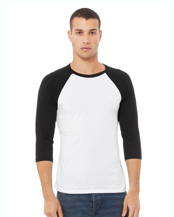 BELLA CANVAS Unisex Three Quarter Sleeve Baseball T-Shirt