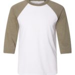 BELLA CANVAS Unisex Three Quarter Sleeve Baseball T-Shirt