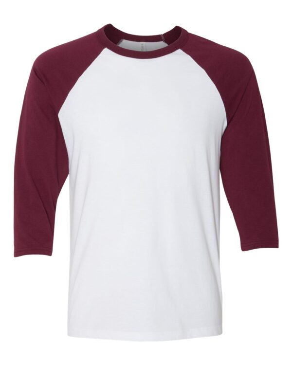 BELLA CANVAS Unisex Three Quarter Sleeve Baseball T-Shirt