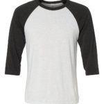 BELLA CANVAS Unisex Three Quarter Sleeve Baseball T-Shirt
