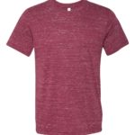 Maroon Marble Front High Unisex Texture T-Shirt