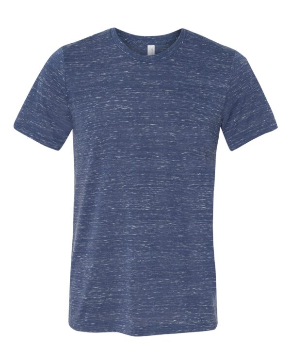 Navy Mrable Front High Unisex Texture T-Shirt