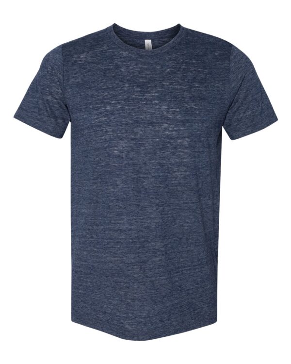 Navy Slub Front High Unisex Texture T-Shirt