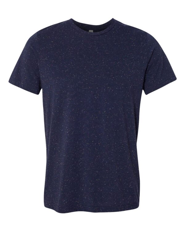 Navy Speckled Front High Unisex Texture T-Shirt