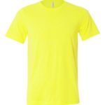 Neon Yellow Front High Unisex Texture T-Shirt