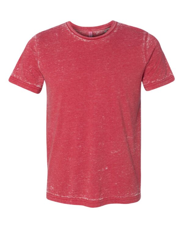 Red Acid Wash Front High Unisex Texture T-Shirt