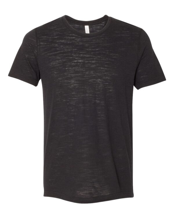 Solid Black Slub Front High Unisex Texture T-Shirt