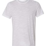 White Slub Front High Unisex Texture T-Shirt