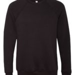 Black Front High unisex Sponge Fleece Raglan Sweatshirt