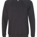 Dark Grey Front High unisex Sponge Fleece Raglan Sweatshirt