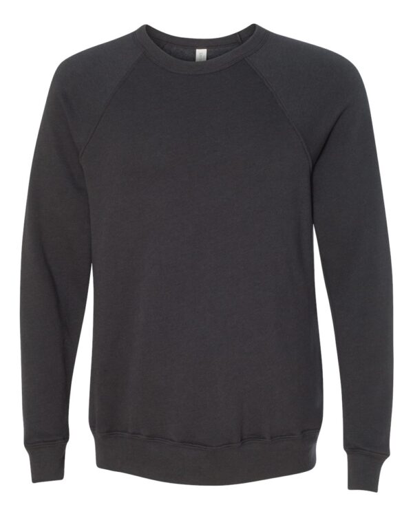 Dark Grey Front High unisex Sponge Fleece Raglan Sweatshirt