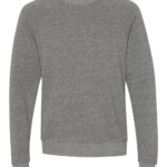 Deep heather Front High Unisex Sponge Fleece Raglan Sweatshirt