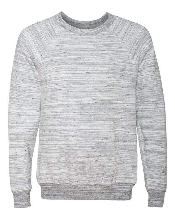 Light Grey Marble Front High unisex Sponge Fleece Raglan Sweatshirt