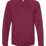 Maroon Front High unisex Sponge Fleece Raglan Sweatshirt