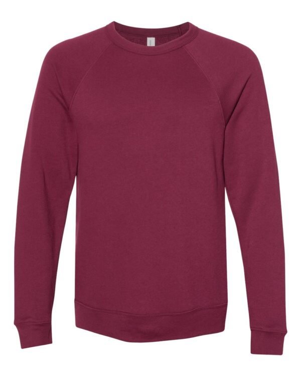 Maroon Front High unisex Sponge Fleece Raglan Sweatshirt