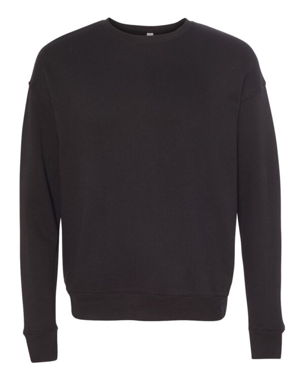 Black Unisex Sponge Fleece Drop Shoulder Sweatshirt