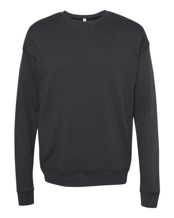 Dark Grey Front High Unisex Sponge Fleece Drop Shoulder Sweatshirt