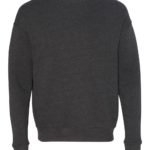 Dark Grey Heather Front HighUnisex Sponge Fleece Drop Shoulder Sweatshirt