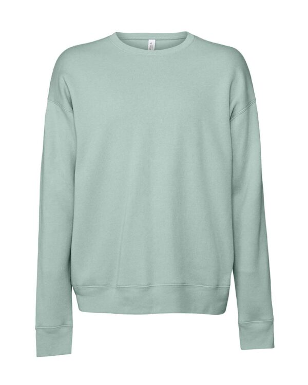 Dusty Blue Front High Unisex Sponge Fleece Drop Shoulder Sweatshirt