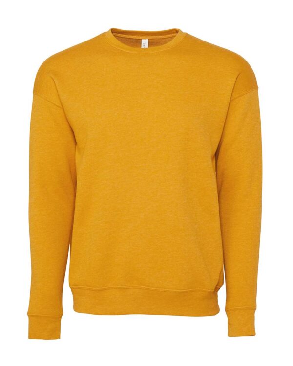 Heather Mustard Front High Unisex Sponge Fleece Drop Shoulder Sweatshirt