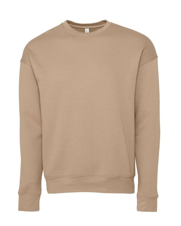 Tan Front HighUnisex Sponge Fleece Drop Shoulder Sweatshirt