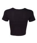 Black Back High Women’s Poly-Cotton Short Sleeve Crop T-Shirt