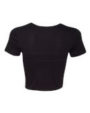 Black Back High Women’s Poly-Cotton Short Sleeve Crop T-Shirt