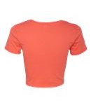 Coral Back High Women’s Poly-Cotton Short Sleeve Crop T-Shirt