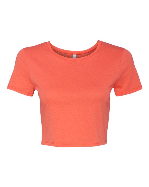 Coral Front High Women’s Poly-Cotton Short Sleeve Crop T-Shirt