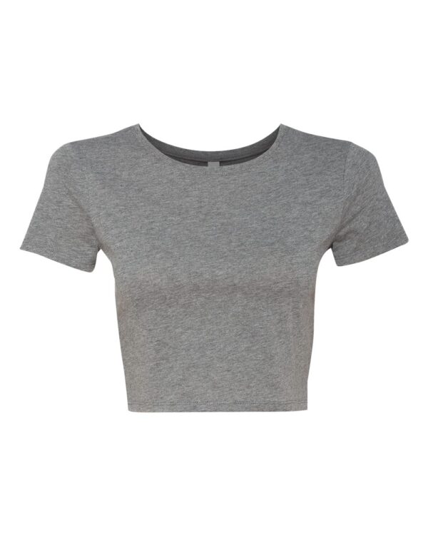 Deep heather Front High Women’s Poly-Cotton Short Sleeve Crop T-Shirt
