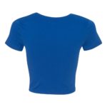 Royal Black high Women’s Poly-Cotton Short Sleeve Crop
