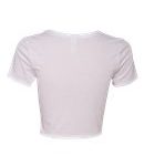 White Back Low Women’s Poly-Cotton Short Sleeve Crop T-Shirt
