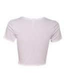 White Back Low Women’s Poly-Cotton Short Sleeve Crop T-Shirt